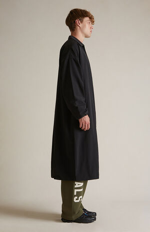 Black Nylon Trench Coat image number 3