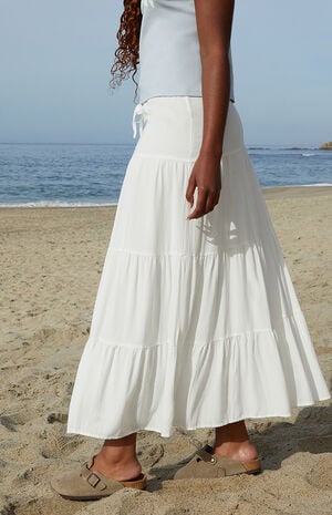 White Lizzy Maxi Skirt image number 3