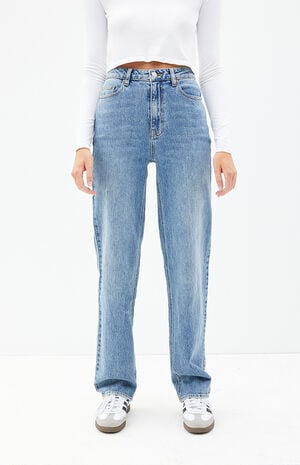 Stretch Medium Indigo Dad Jeans image number 2
