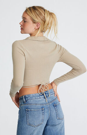 Away Long Sleeve Cinched Top image number 3