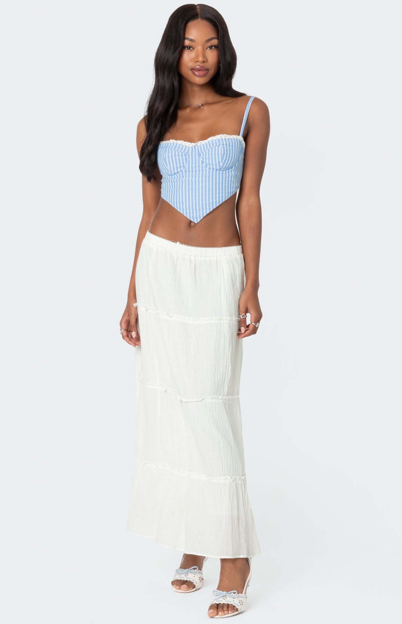 Edikted Puckered Triangle Corset | PacSun