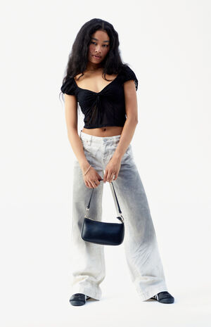 Casey Beige Mud Wash Low Rise Baggy Jeans image number 2