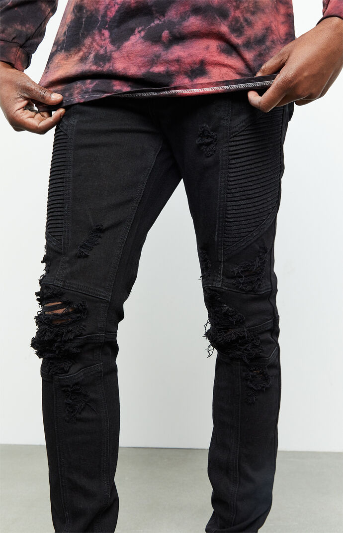 Pacsun Black Moto Stacked Skinny Jeans Pacsun All in the softest denim fabrics and a variety of washes. pacsun