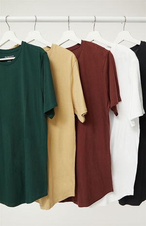 5 Pack Solid Scallop T-Shirt image number 2