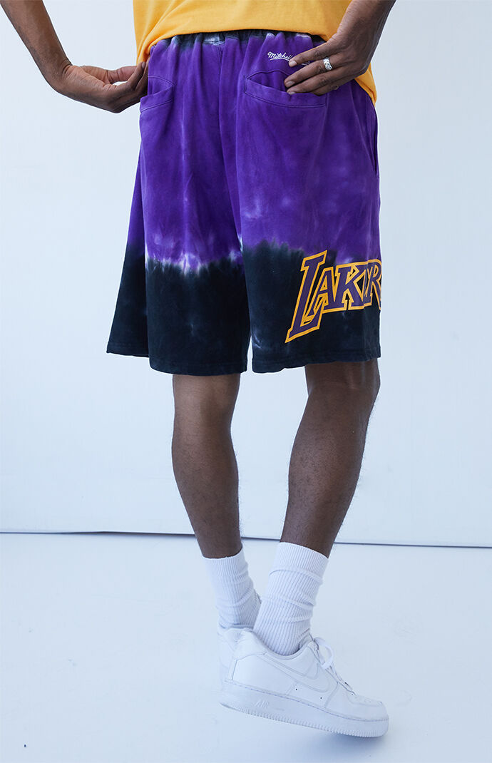 Tie-Dyed Lakers Shorts