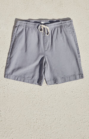 Eco Gray Linen Volley Shorts image number 1
