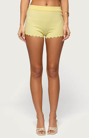 Rosie Scalloped Knit Shorts image number 1