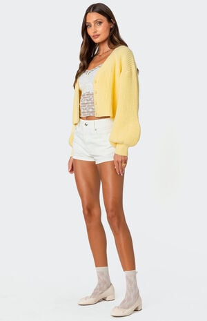 Sabrina Chunky Knit Cropped Cardigan image number 4