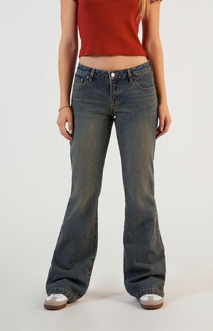 Jade Low Rise Bootcut Jeans Dark Indigo image number 2