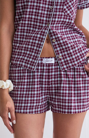 Flannel Mini Pajama Shorts image number 2