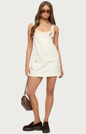 Overall Denim Mini Dress image number 4
