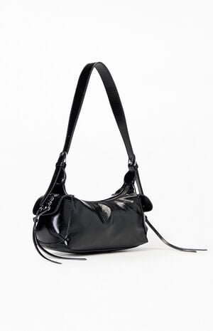 Faux Leather Noir Slouchy Bag image number 2