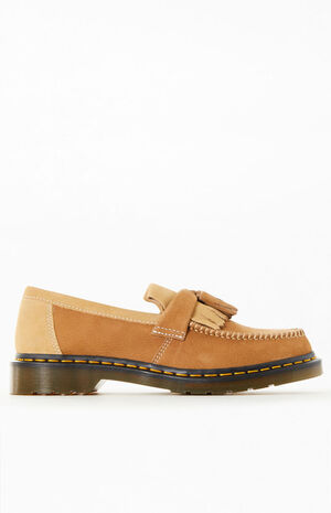 Adrian Tumbled Nubuck Leather Tassel Loafers image number 1