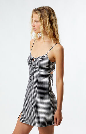 Gingham Tie Back Mini Dress image number 3