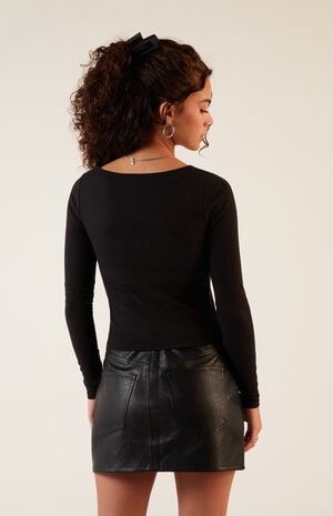 Square Neck Long Sleeve Top image number 3