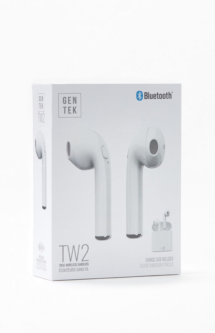 White TW3 True Wireless Metal Earbuds