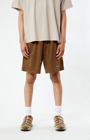 Brown Mesh Basketball Shorts image number 3