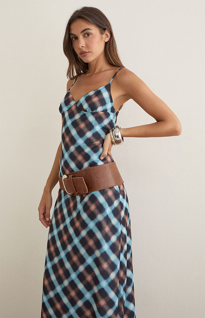 Motel Rocks Bianna Plaid Maxi Dress