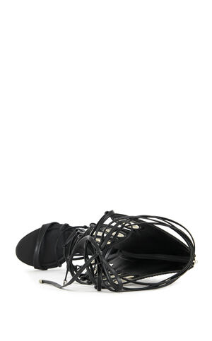 Women's Agathon Black Stiletto Gladiator Sandal Boots image number 4