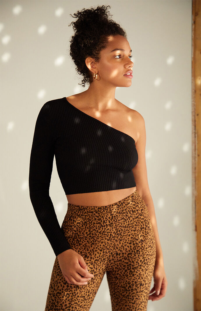 Long Sleeve One Shoulder Sweater