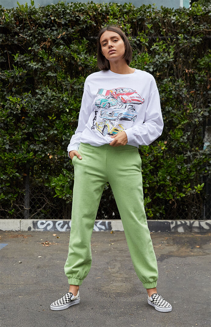 John Galt Lime Rosa Sweatpants PacSun