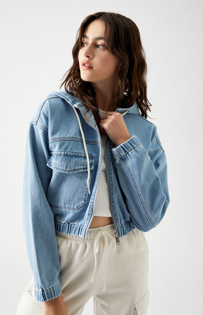 pacsun denim bomber jacket