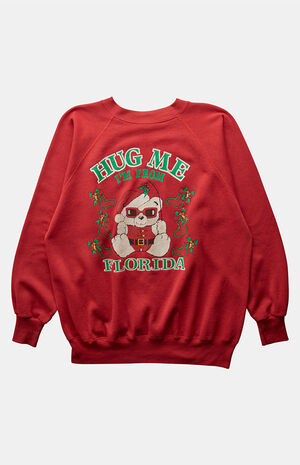 '80s Hug Me I'm From Florida Crew Neck Sweatshirt image number 1