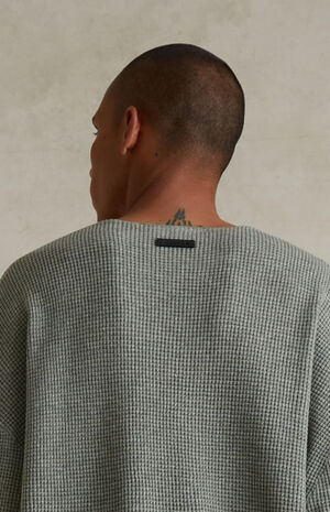 Concrete Heather Waffle Knit Long Sleeve T-Shirt image number 5