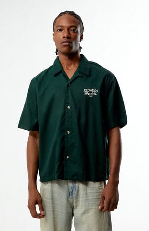 Green Redwood Woven Camp Shirt image number 1