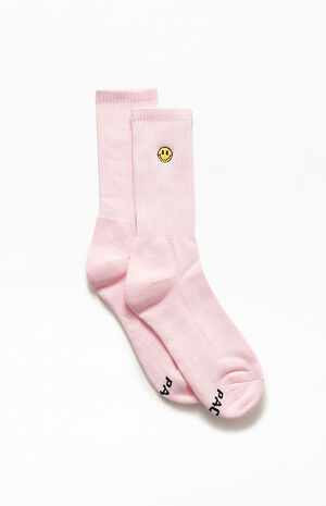 Recycled Smiley Face Crew Socks image number 2