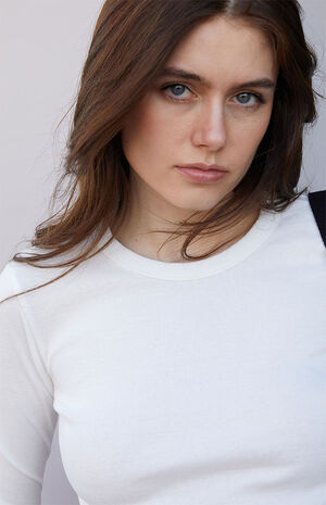 White Tori Thermal Long Sleeve Top image number 2