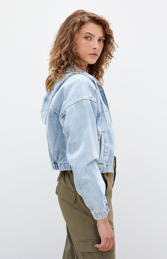 pacsun denim bomber jacket