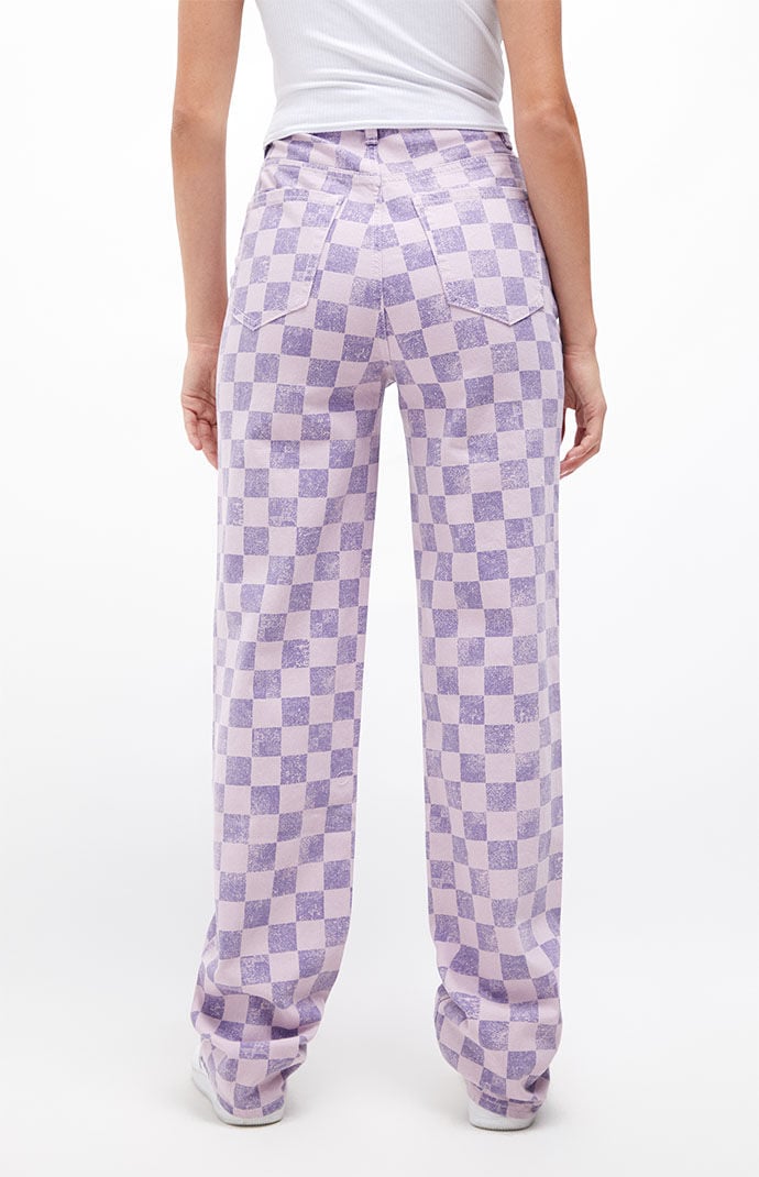 Purple shop checkered pants