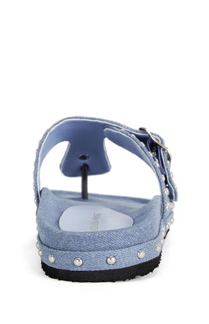 Women's Daisy Chain Denim Studded Sandals image number 3
