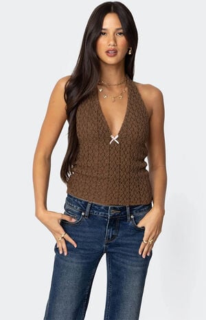 Willow Textured Halter Top image number 1