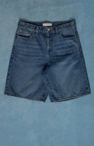 Medium Blue Baggy Denim Shorts image number 1