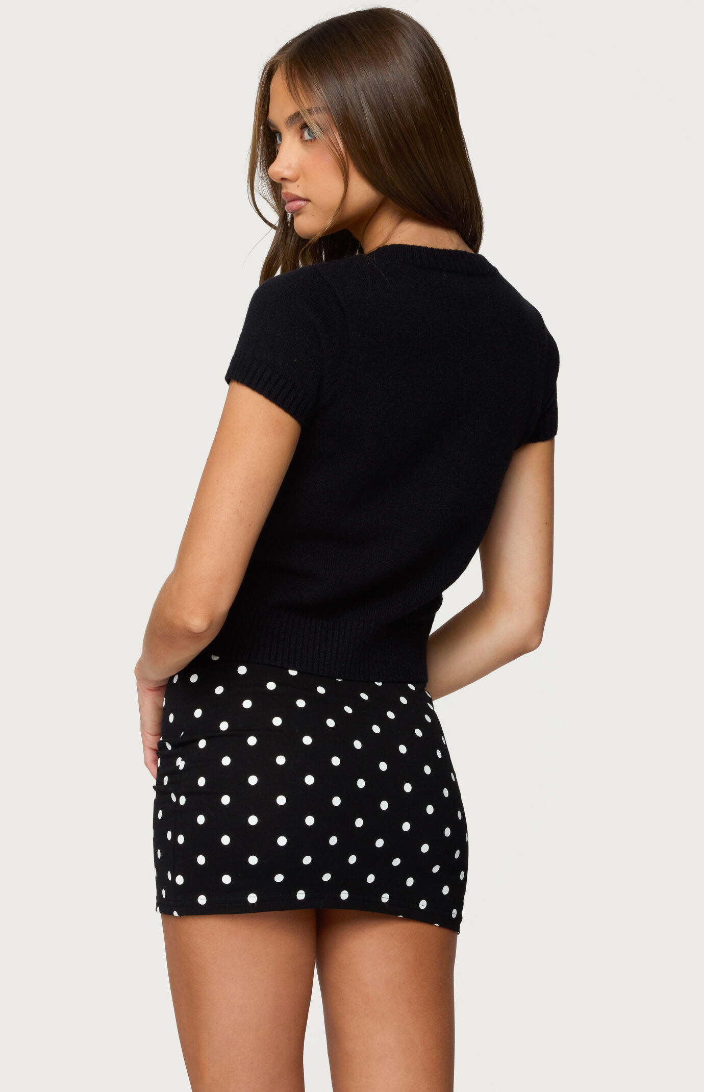 Edikted Coreen Button Up Knit Top