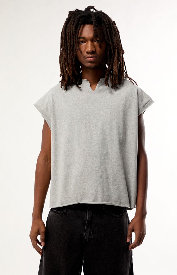 Pacsun Heather Grey Solid Muscle Tank
