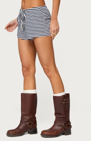 Jaine Striped Drawstring Shorts image number 2