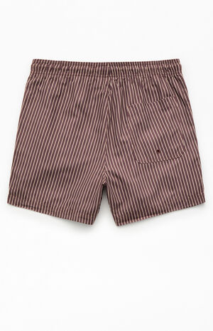 Bailey Brown Pinstripe 5" Swim Trunks image number 2