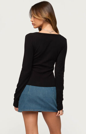 Doron V Neck Long Sleeve Top image number 3