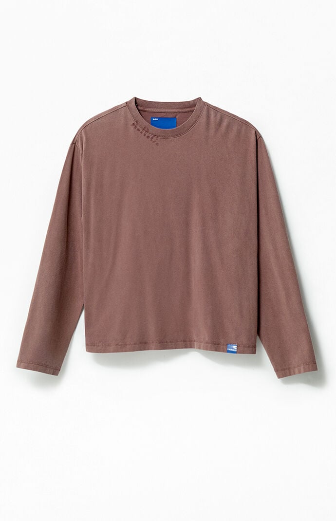 A.R.C. Taupe Rose Vintage Wash Heavyweight Oversized Long Sleeve T-Shirt