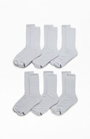 6 Pack Basic Crew Socks