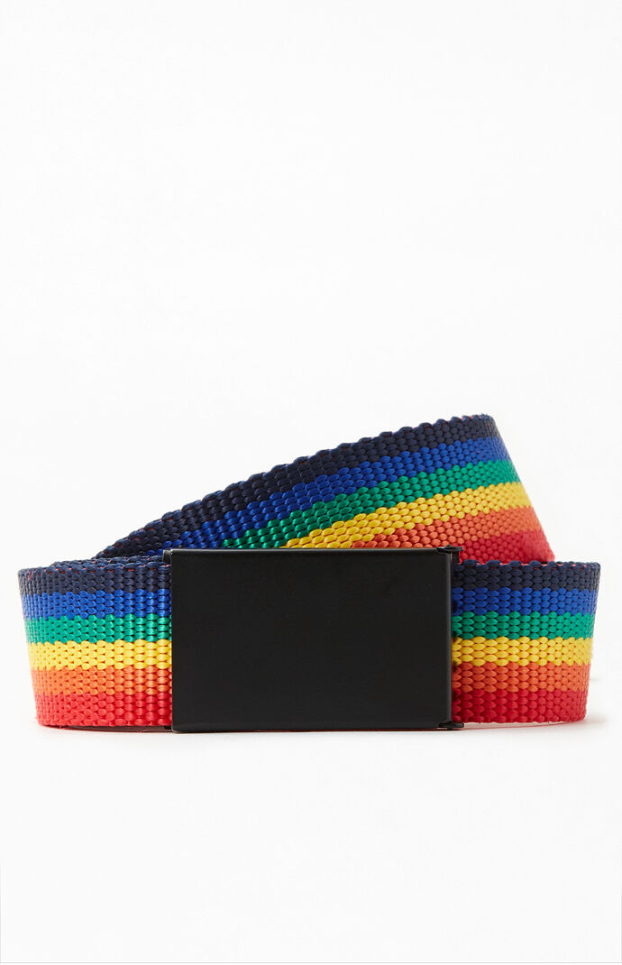 Rainbow Webbed Belt