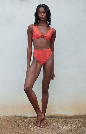 Pacific Ribbed Triangle Bikini Top image number 1