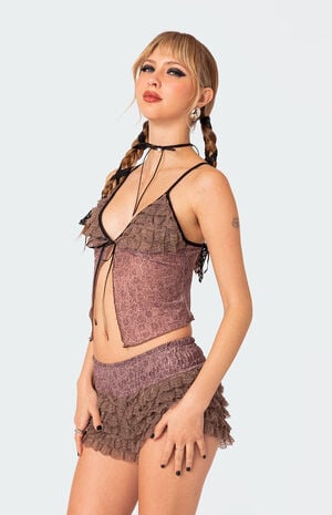 Janis Floral Ruffled Tank Top image number 1