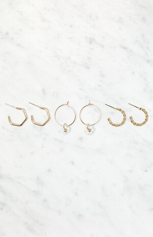 3 Pack Daisy Earrings image number 1