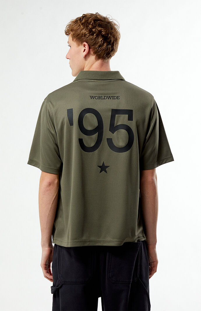Pacsun Olive Long Way Home Mesh T-Shirt