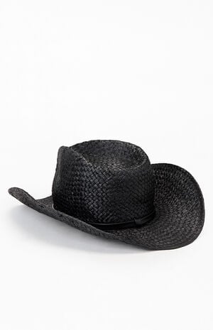 Black Straw Cowboy Hat image number 3