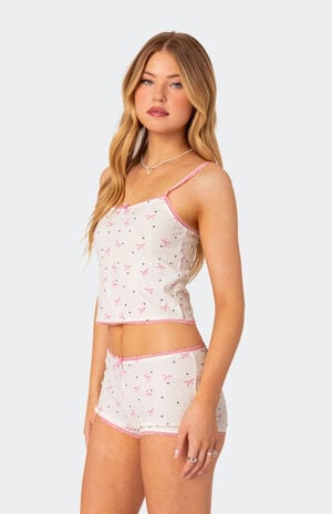 Shelly Pointelle Printed Tank Top image number 1